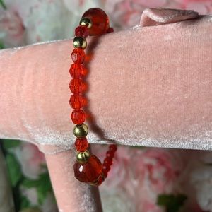 Hand beaded bracelet.